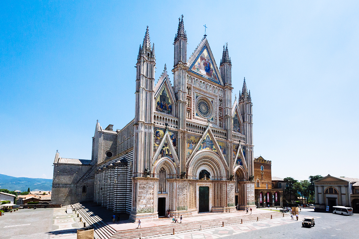 The cathedral of Orvieto in Umbria, Italy  