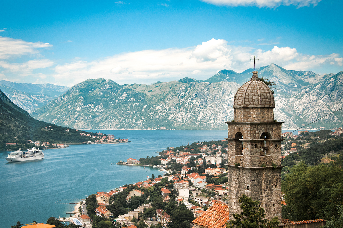 Old town mountains in Kotor