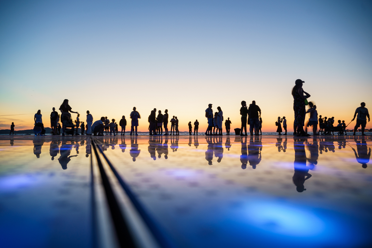 Relax at the famous Sea Organ in Zadar, Croatia