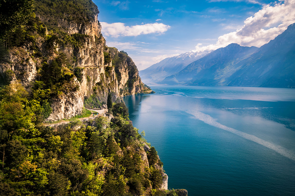 Beautiful lake views from one of Lake Garda's footpaths
