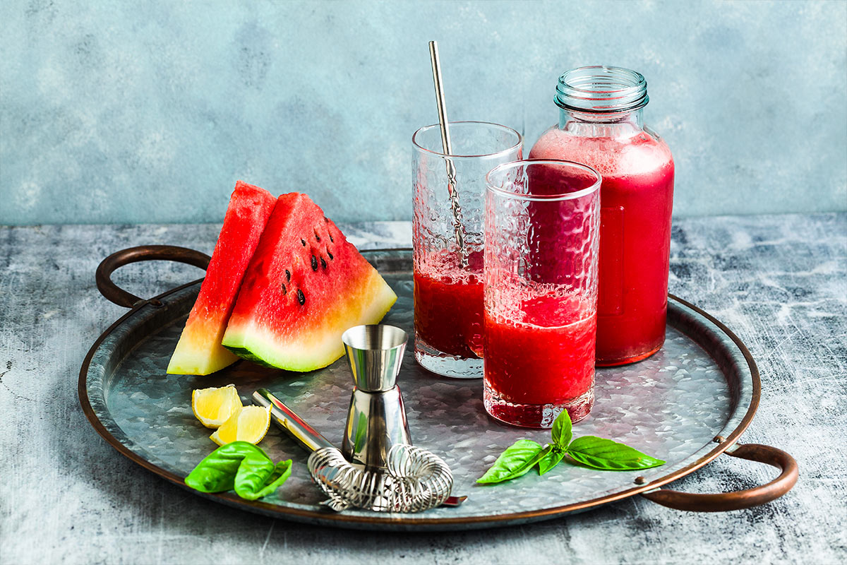 Watermelon margaritas can be alcohol-free