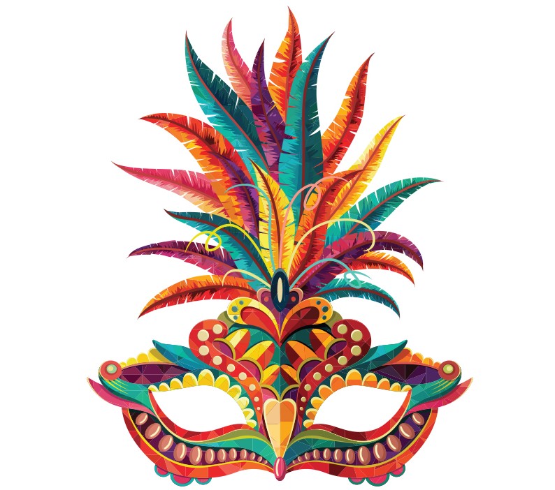 A coluorful carnival mask