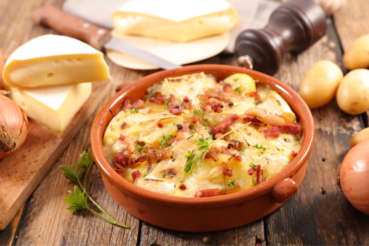 French tartiflette, with potatoes, bacon and reblochon