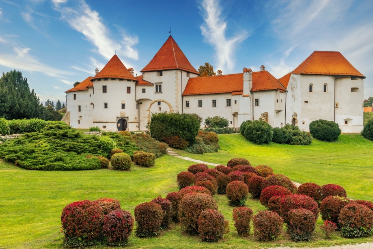 Il castello medievale di Varaždin nella città di Varaždin  