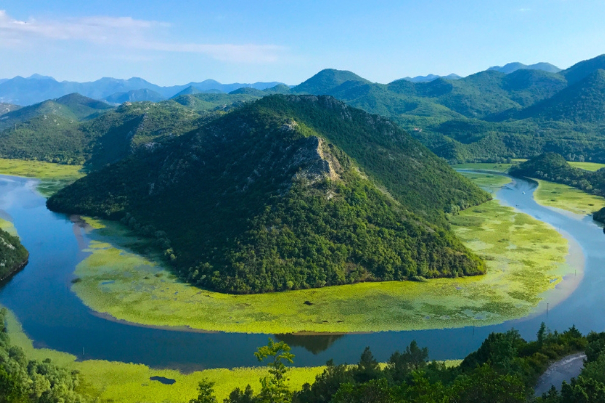 Pavlova Strana. This horseshoe bend in the Crnojević River is a favourite photo stop for visitors to the area