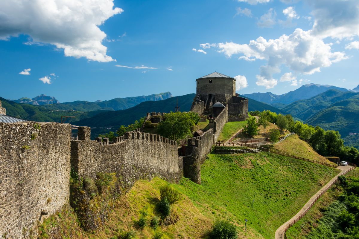 The Fortress of Verrucole in San Romano in Garfagnana, Lucca-Italy