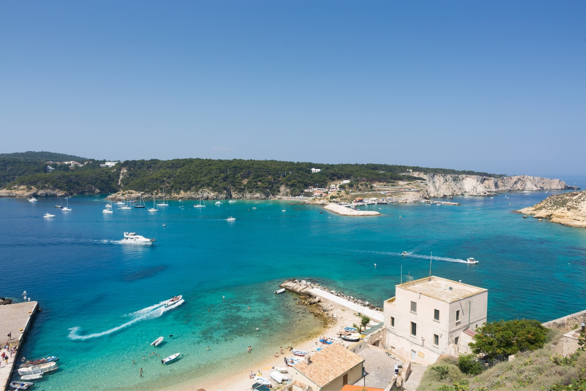 Tremiti island landscape surrounded by clear waters