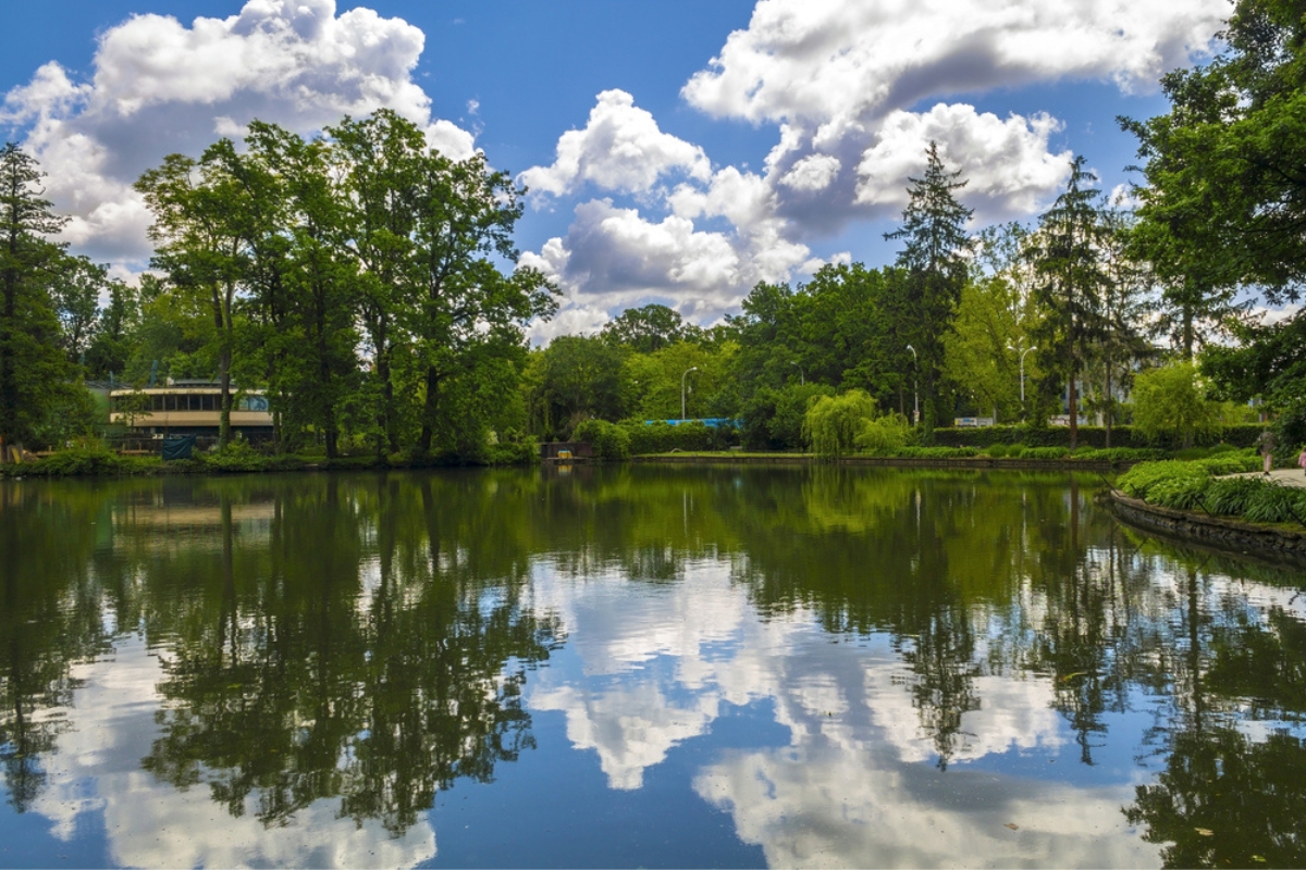 Lake in park Maksimir in Zagreb
