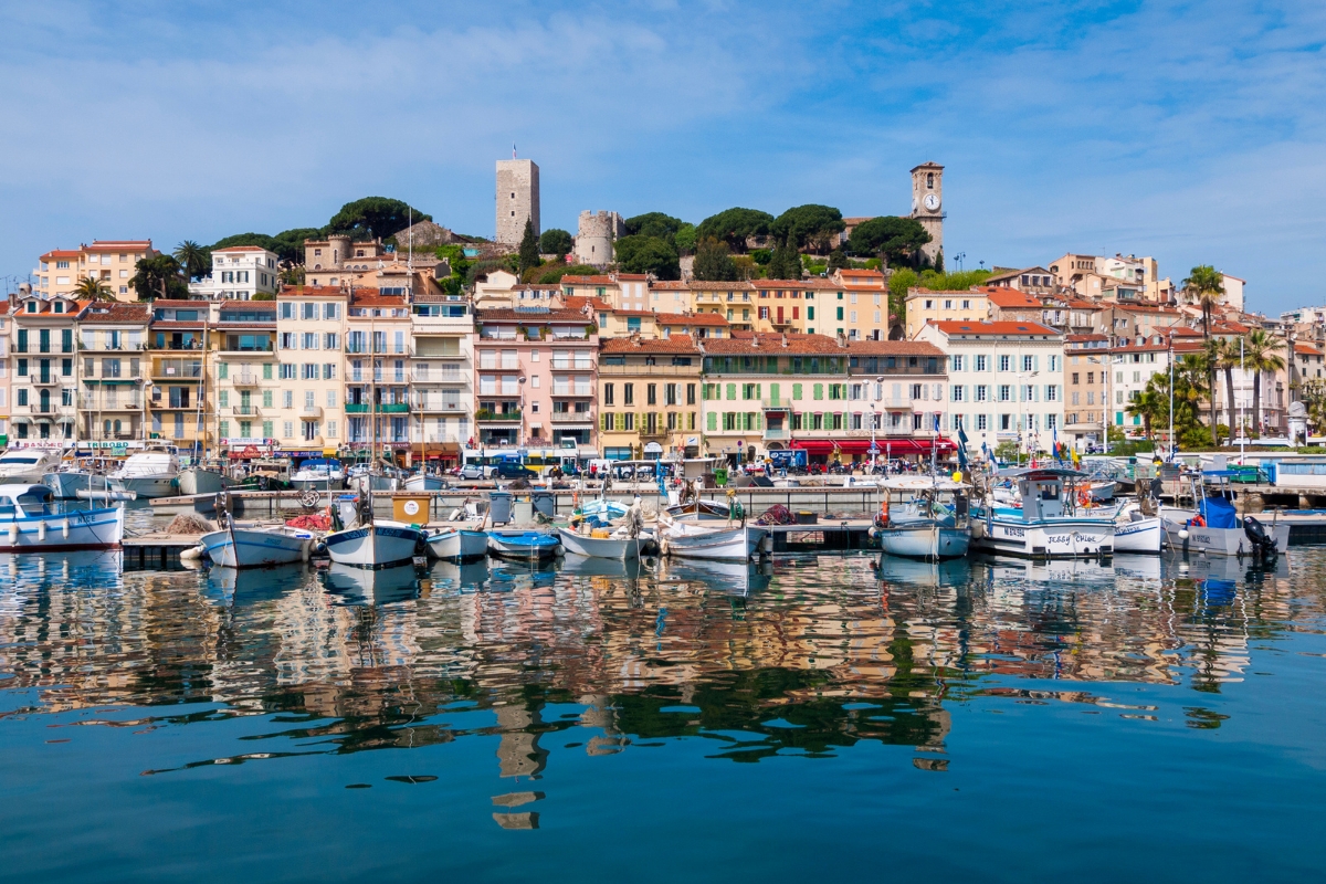 The waterfront of Promenade de la Croisette in Cannes