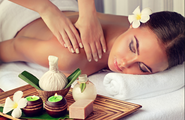 Woman having a relaxing massage